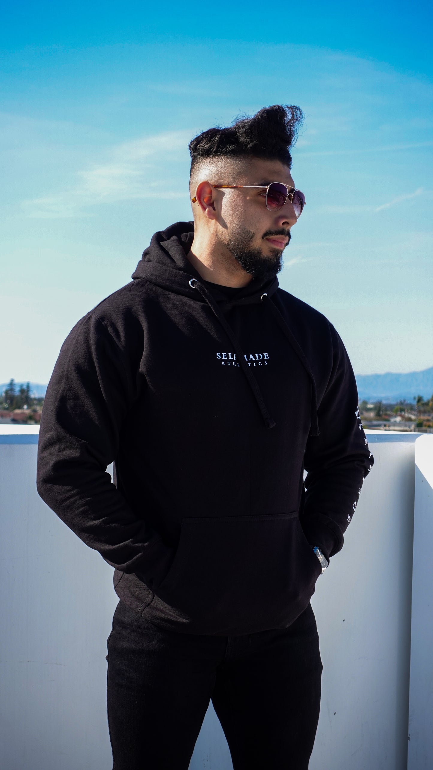 Trident Hoodie Black & White