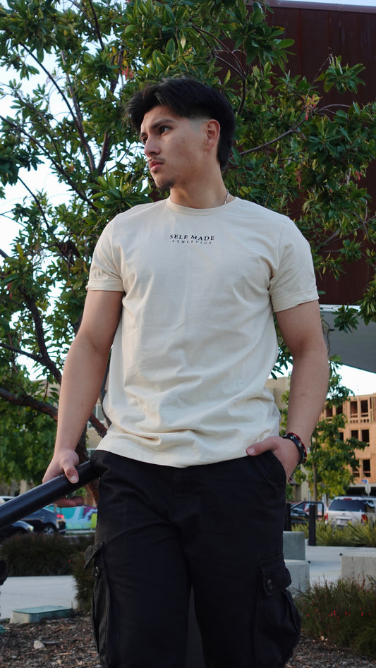 Staple Tee in Cream & Black