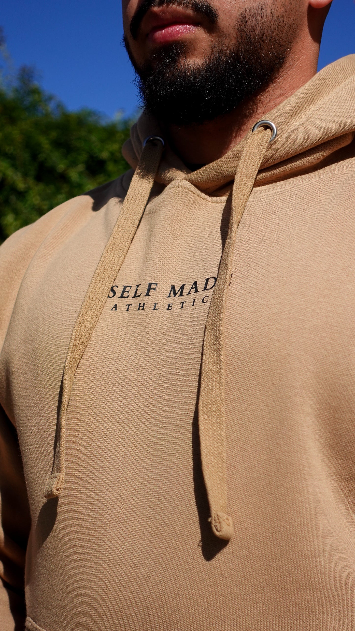 Trident Hoodie Tan & Black